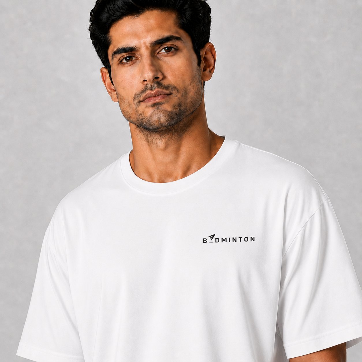 Precision Play: Oversized Badminton T-Shirt
