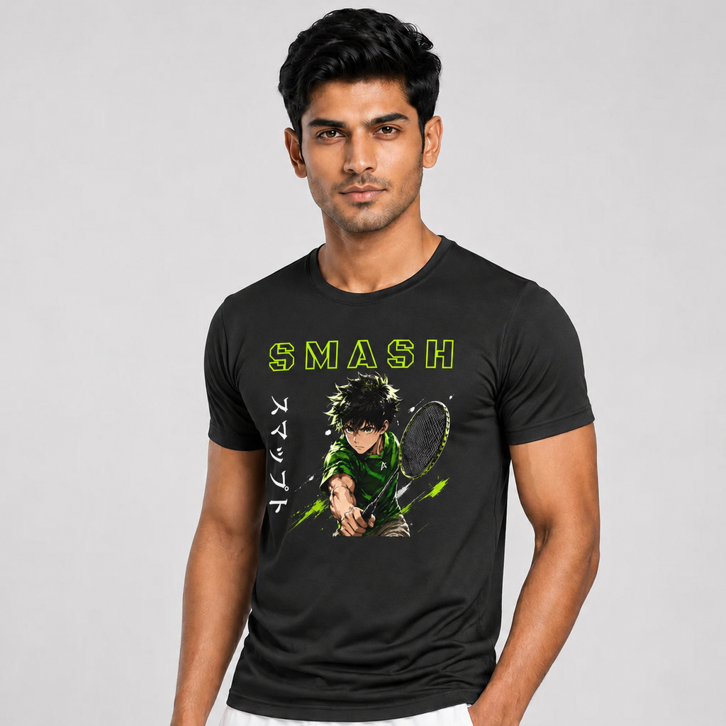 Neon Smash Limited Edition: Dry-fit Badminton T-Shirt