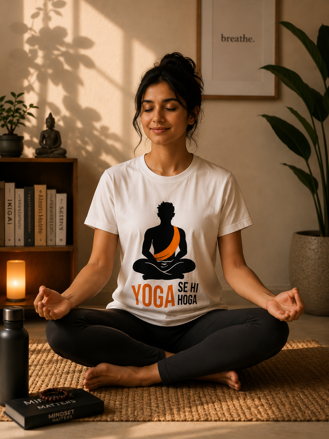 Yoga Se Hi Hoga: Dry-fit Yoga T-Shirt