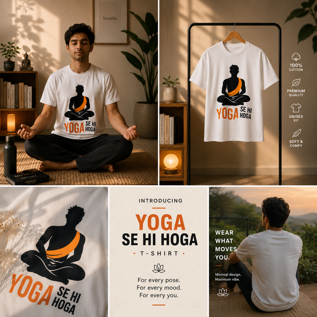 Yoga Se Hoga: Cotton Yoga T-Shirt