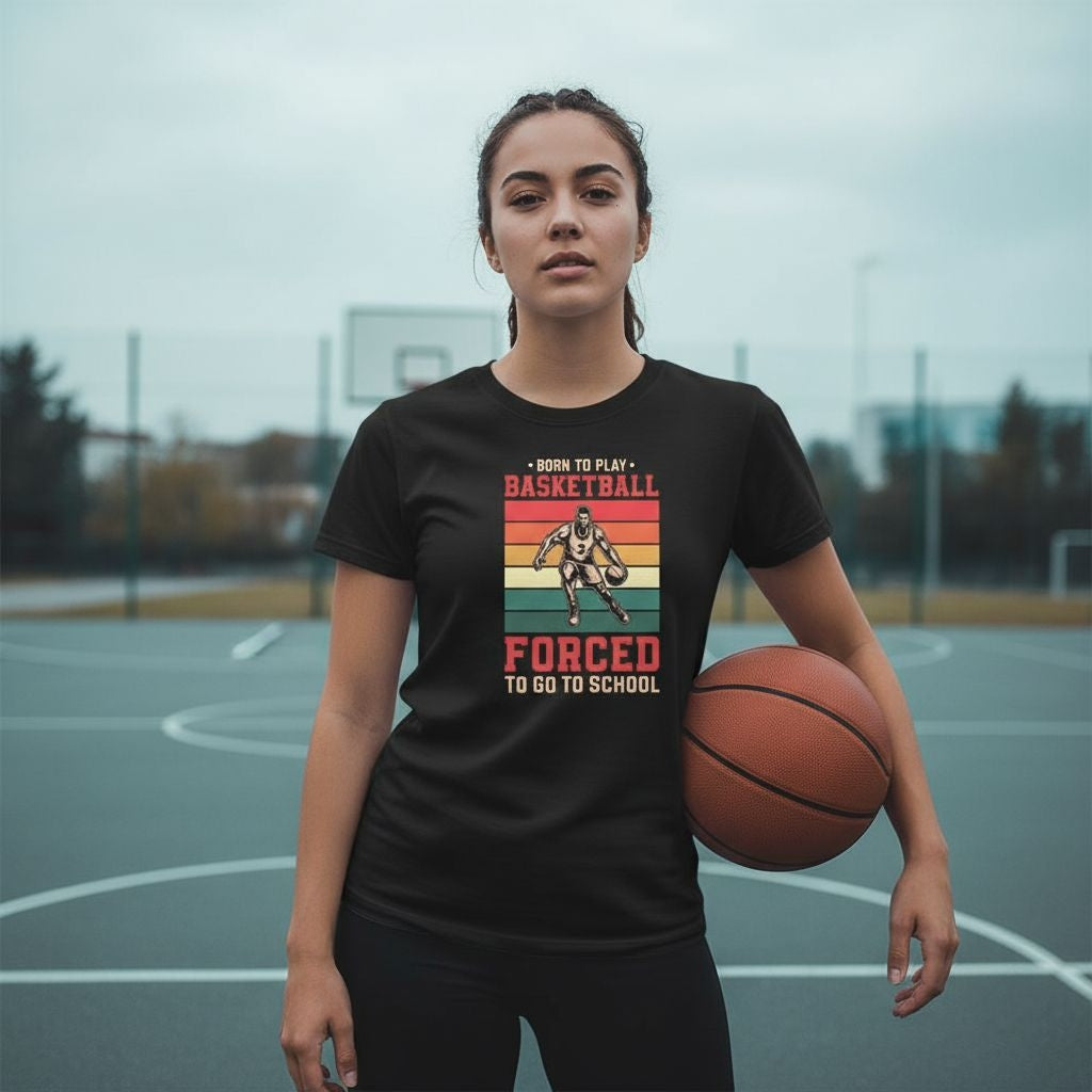 Retro Style Basketball Cotton T-shirt