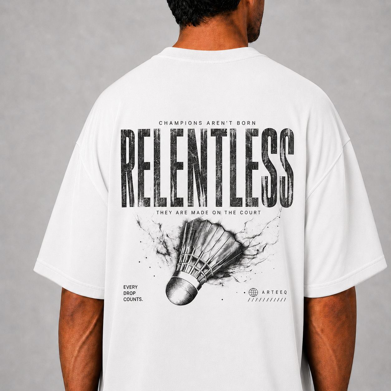Relentless: Oversized Badminton T-Shirt