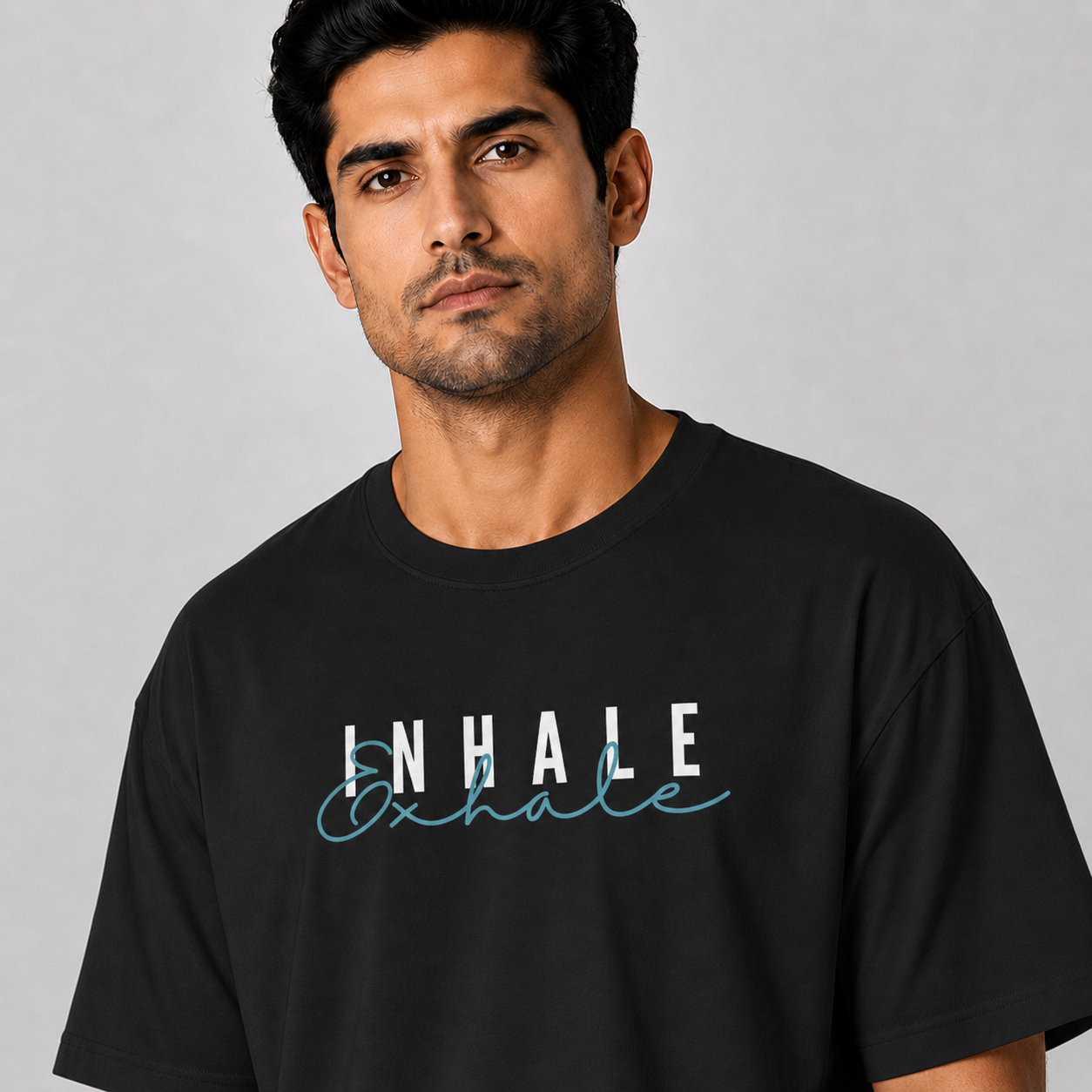 Inhale Exhale: Oversized Yoga T-Shirt