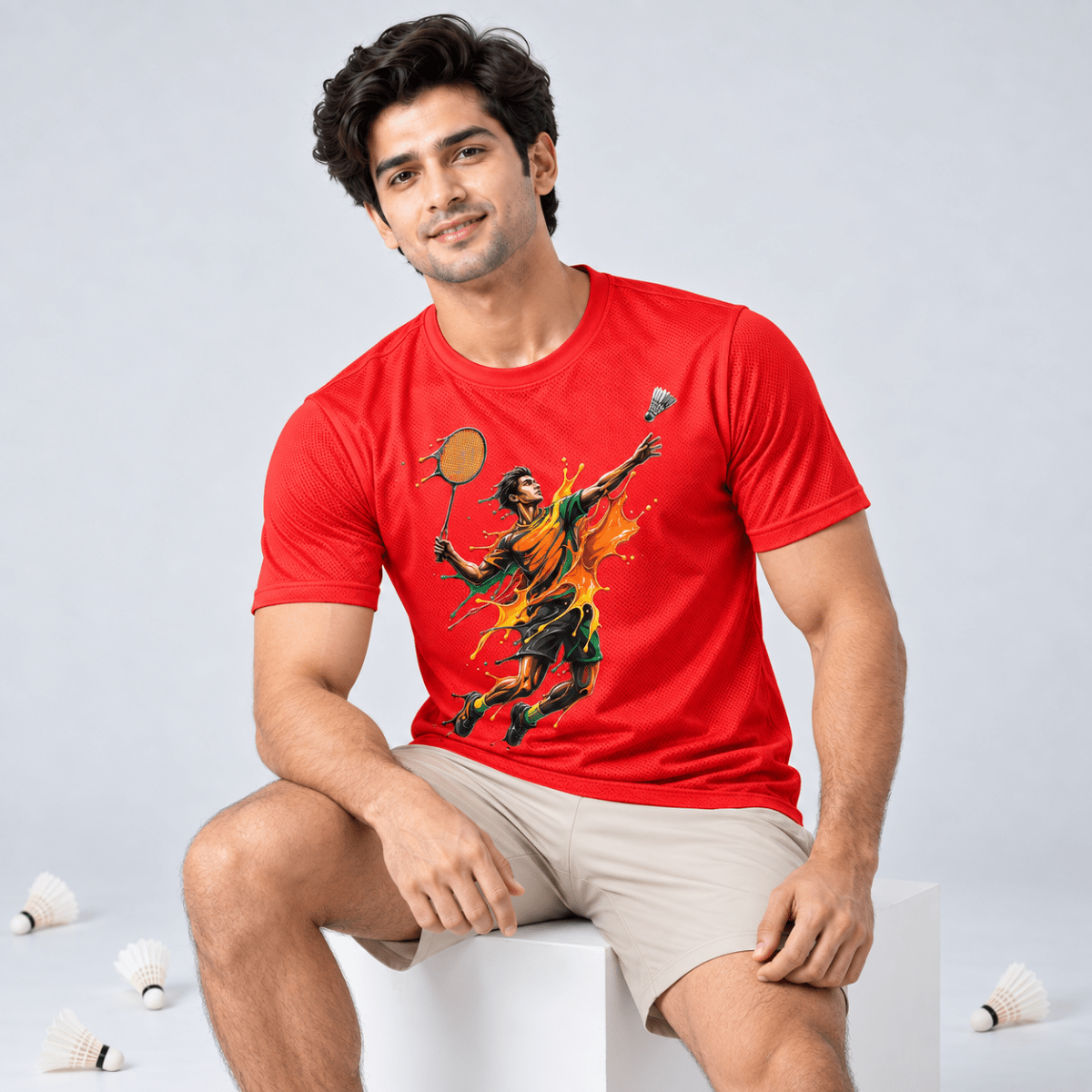 Paint Smash: Dry-fit Badminton T-Shirt | Dry-fit | Arteeq