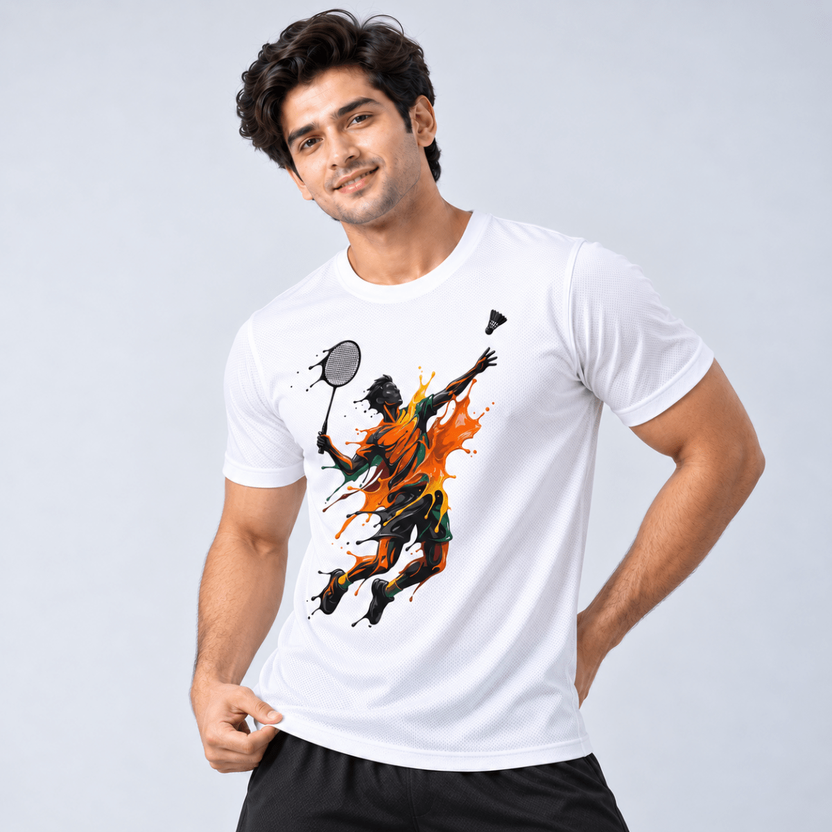 Paint Smash: Dry-fit Badminton T-Shirt | Dry-fit | Arteeq