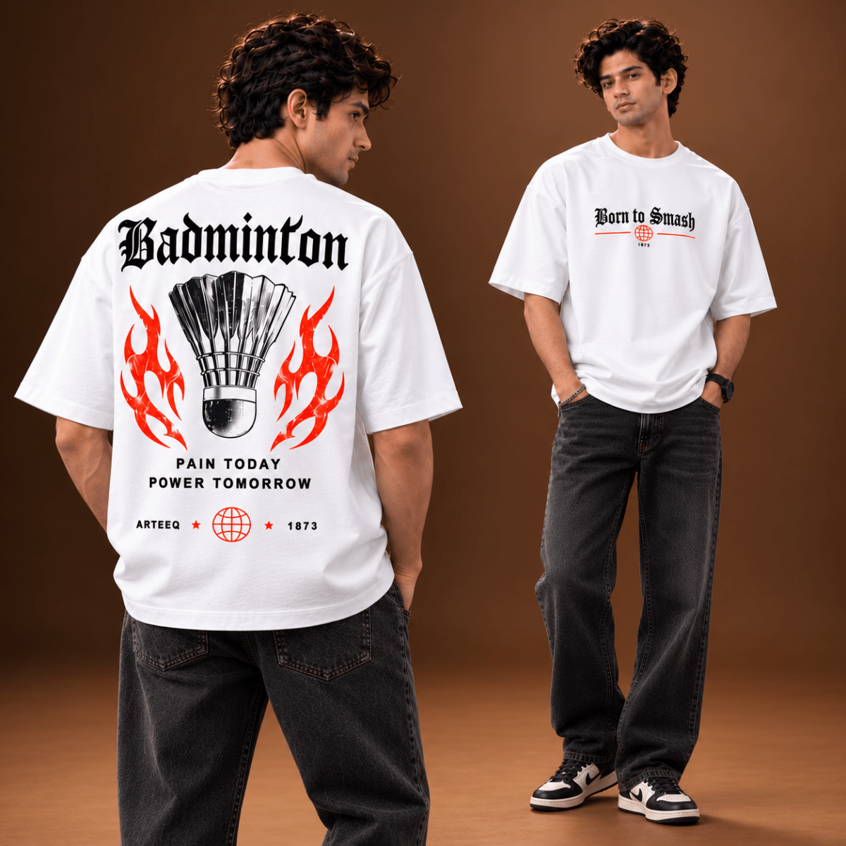 Pain to Power: Oversized Badminton T-Shirt | Oversized | Arteeq