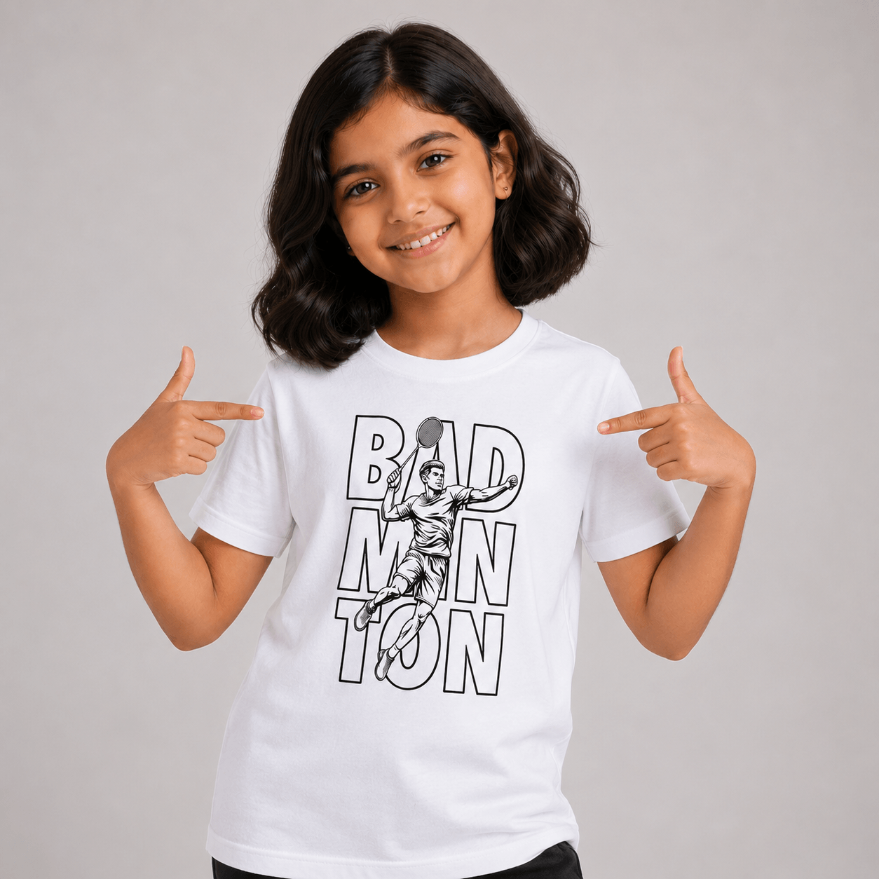 Smash Mode: Cotton Badminton T-Shirt