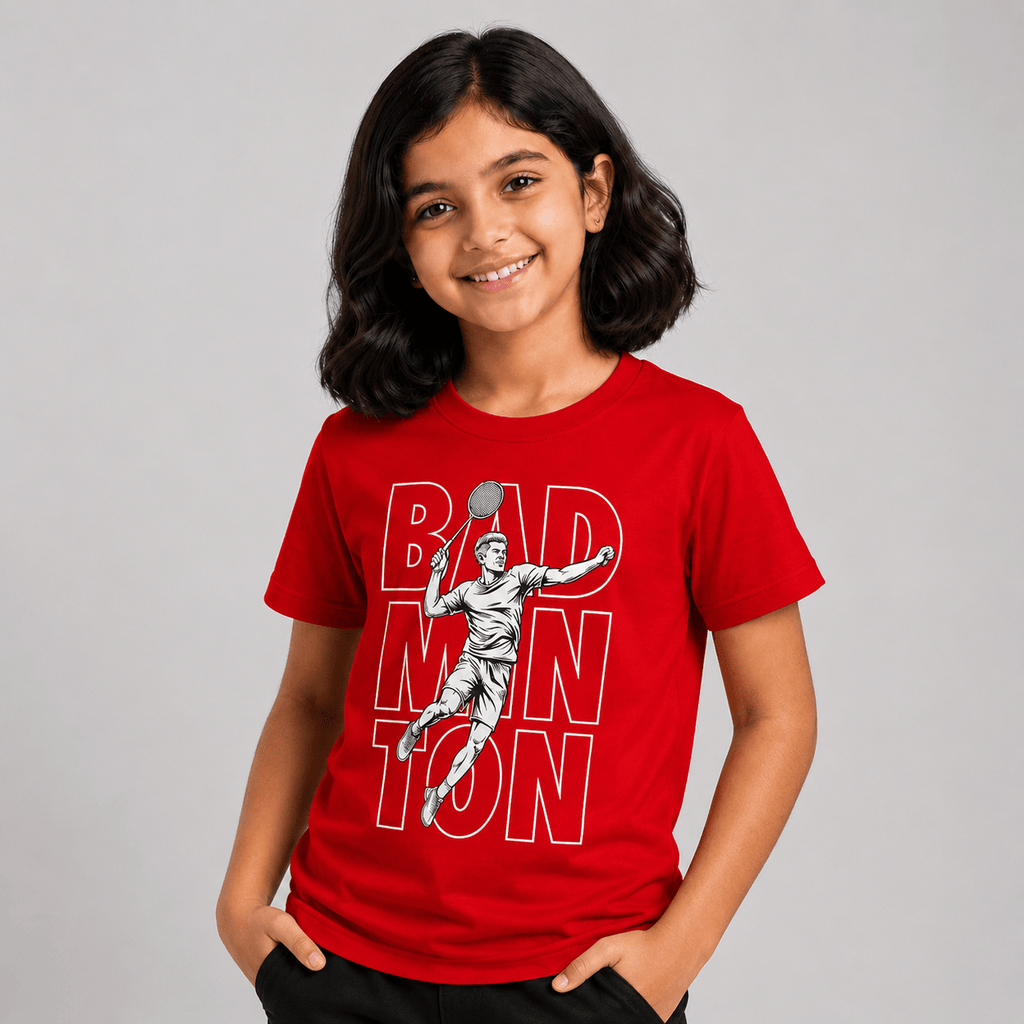 Smash Mode: Cotton Badminton T-Shirt