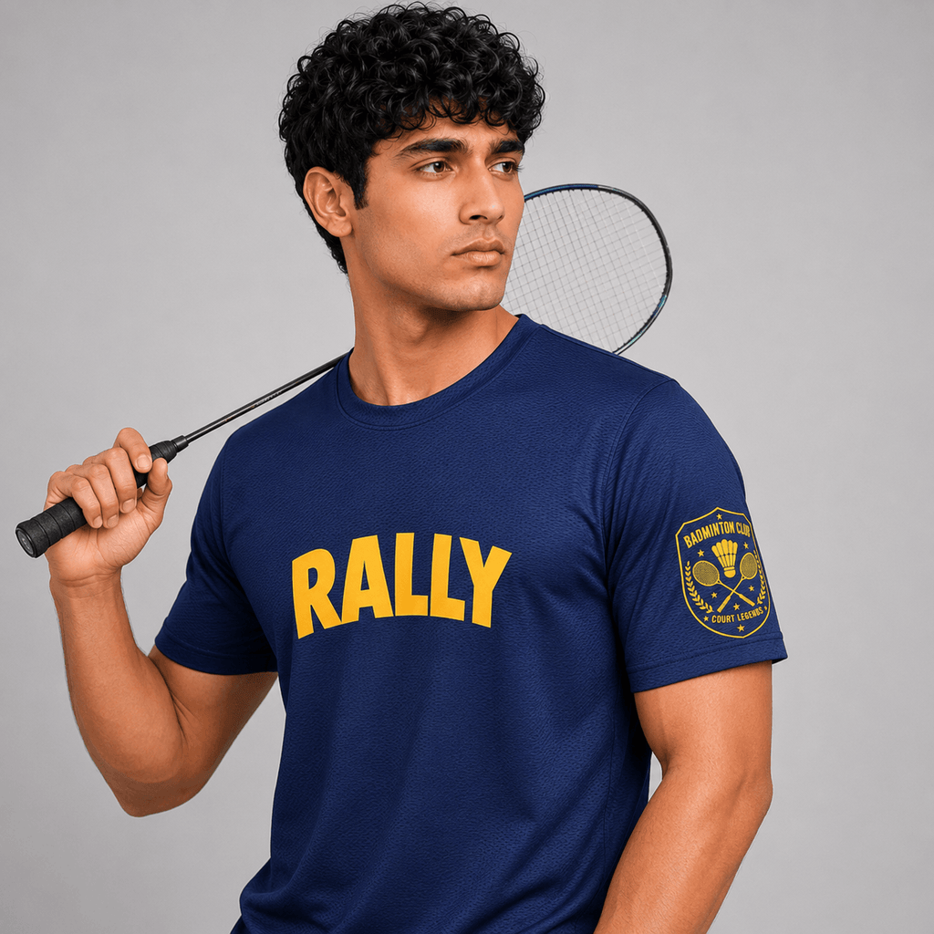 Rally Rebel: Dry-fit Badminton T-Shirt