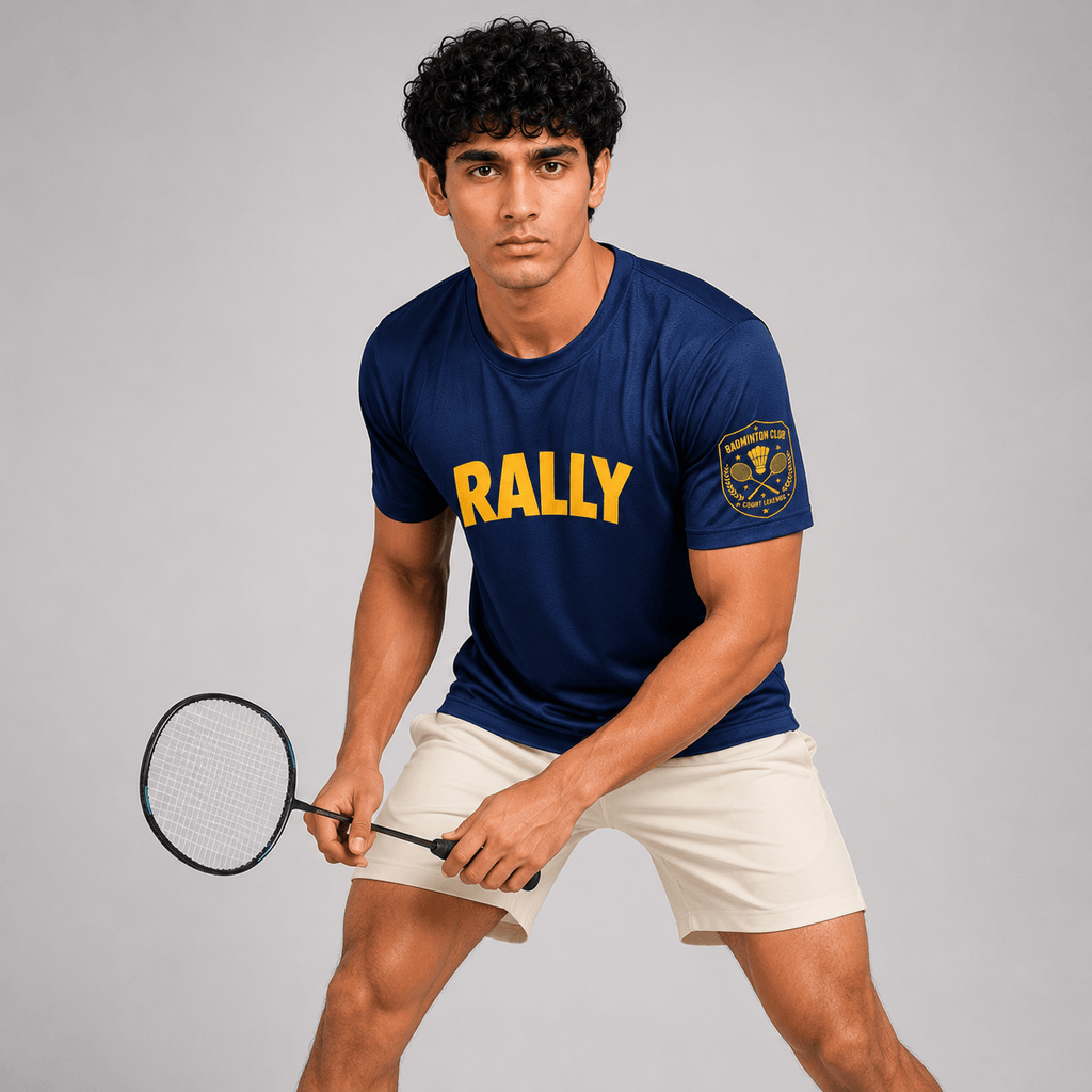 Rally Rebel: Dry-fit Badminton T-Shirt