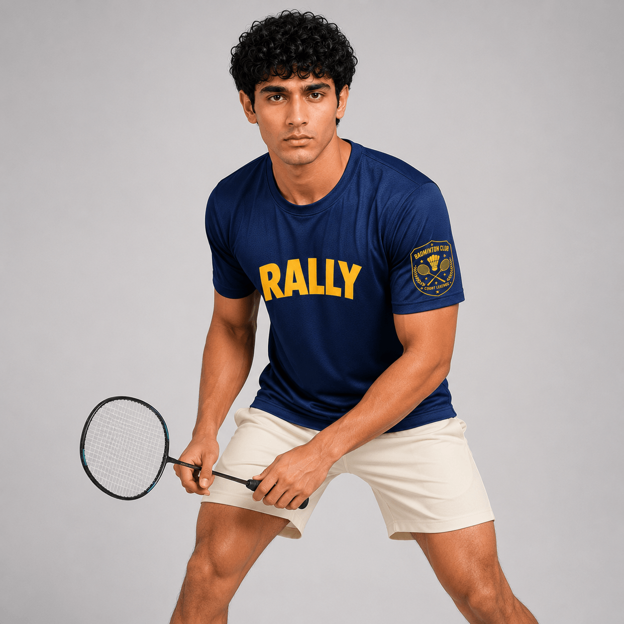 Rally Rebel: Dry-fit Badminton T-Shirt