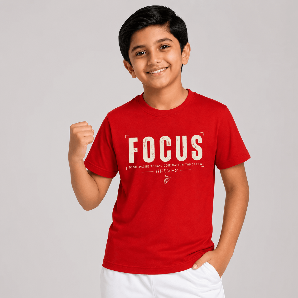 Focus Dominate: Cotton Badminton T-Shirt