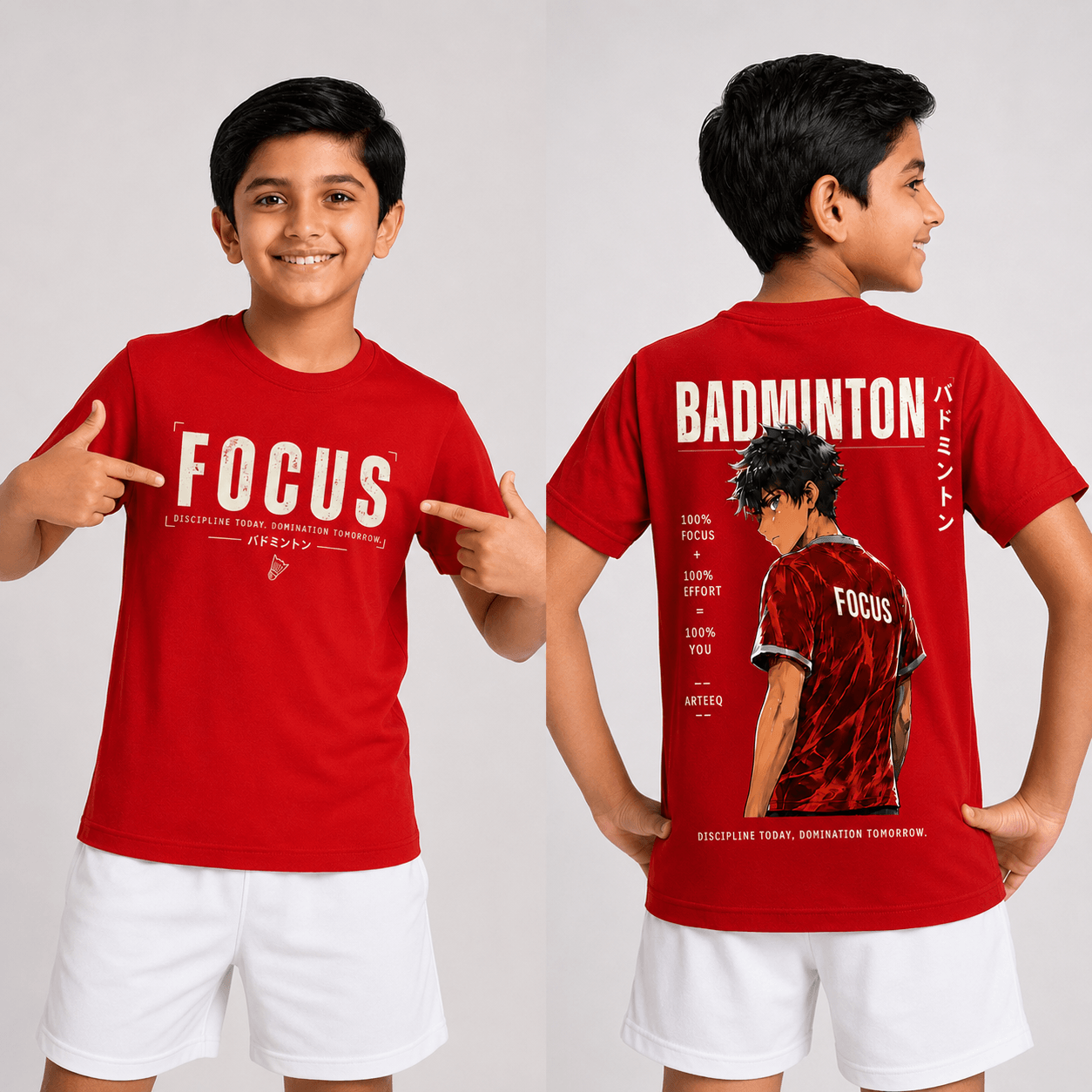 Focus Dominate: Cotton Badminton T-Shirt