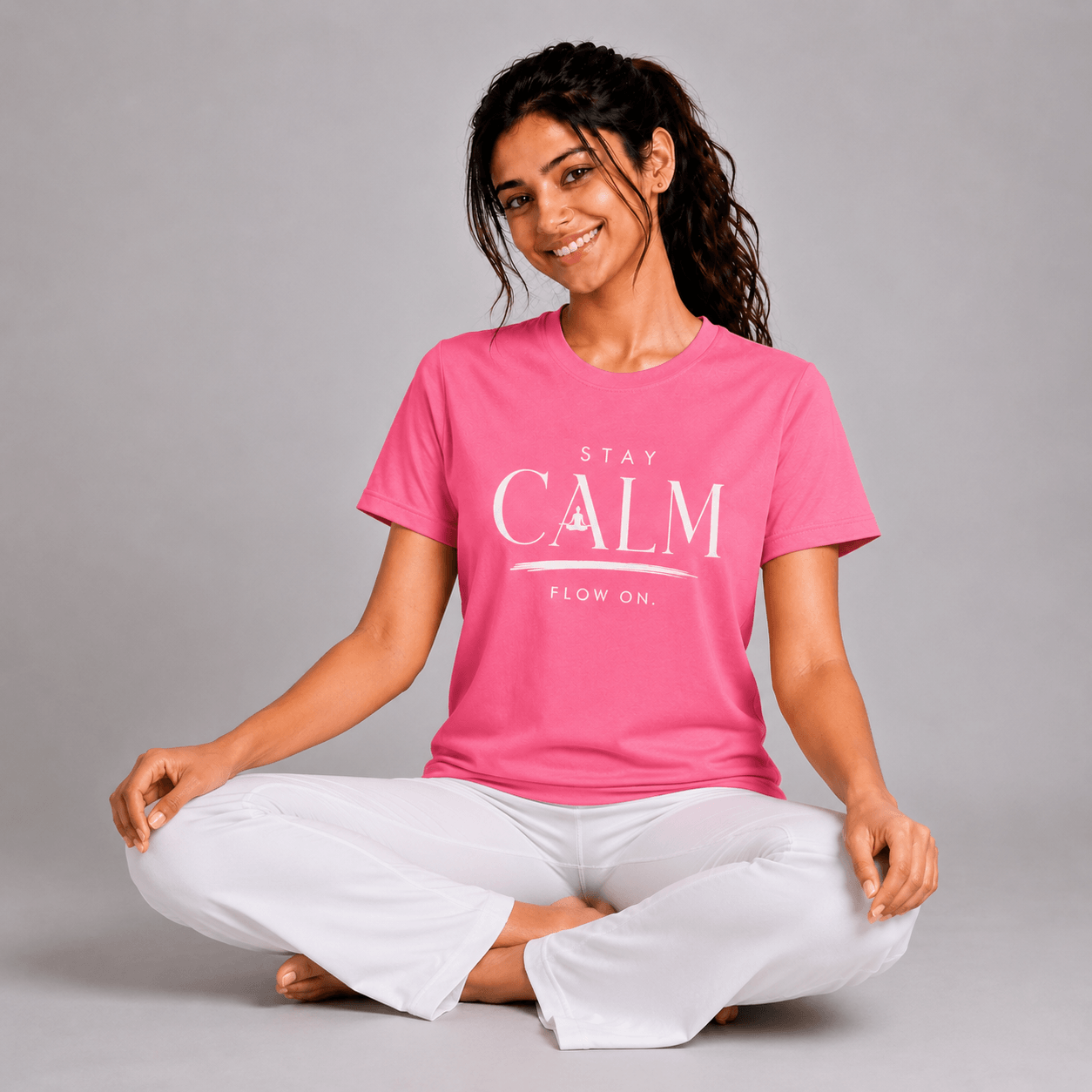 Calm Aura: Cotton Yoga T-Shirt
