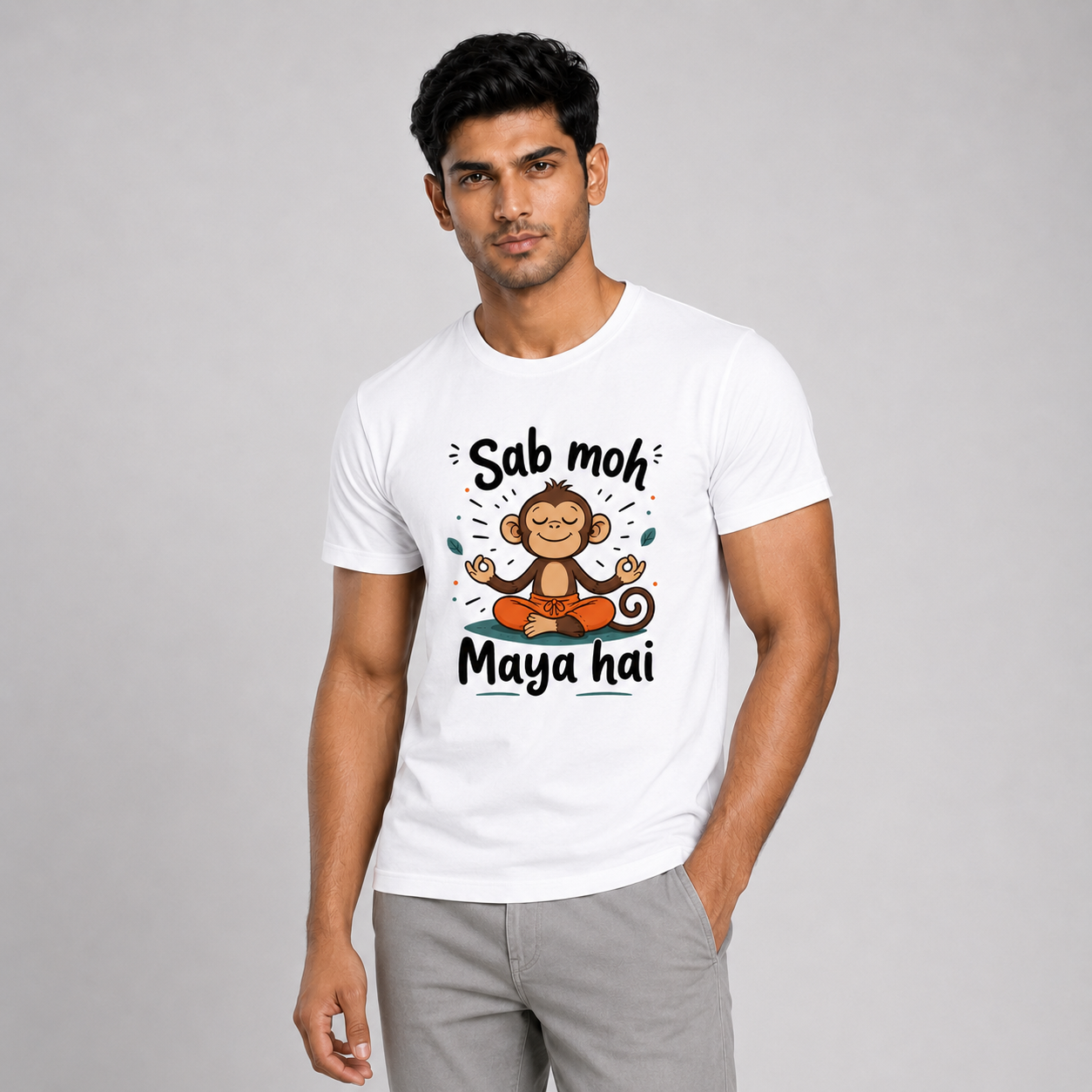 Sab Moh Maya Hai: Cotton Yoga T-Shirt