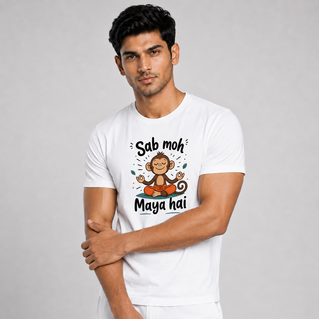 Sab Moh Maya Hai: Cotton Yoga T-Shirt