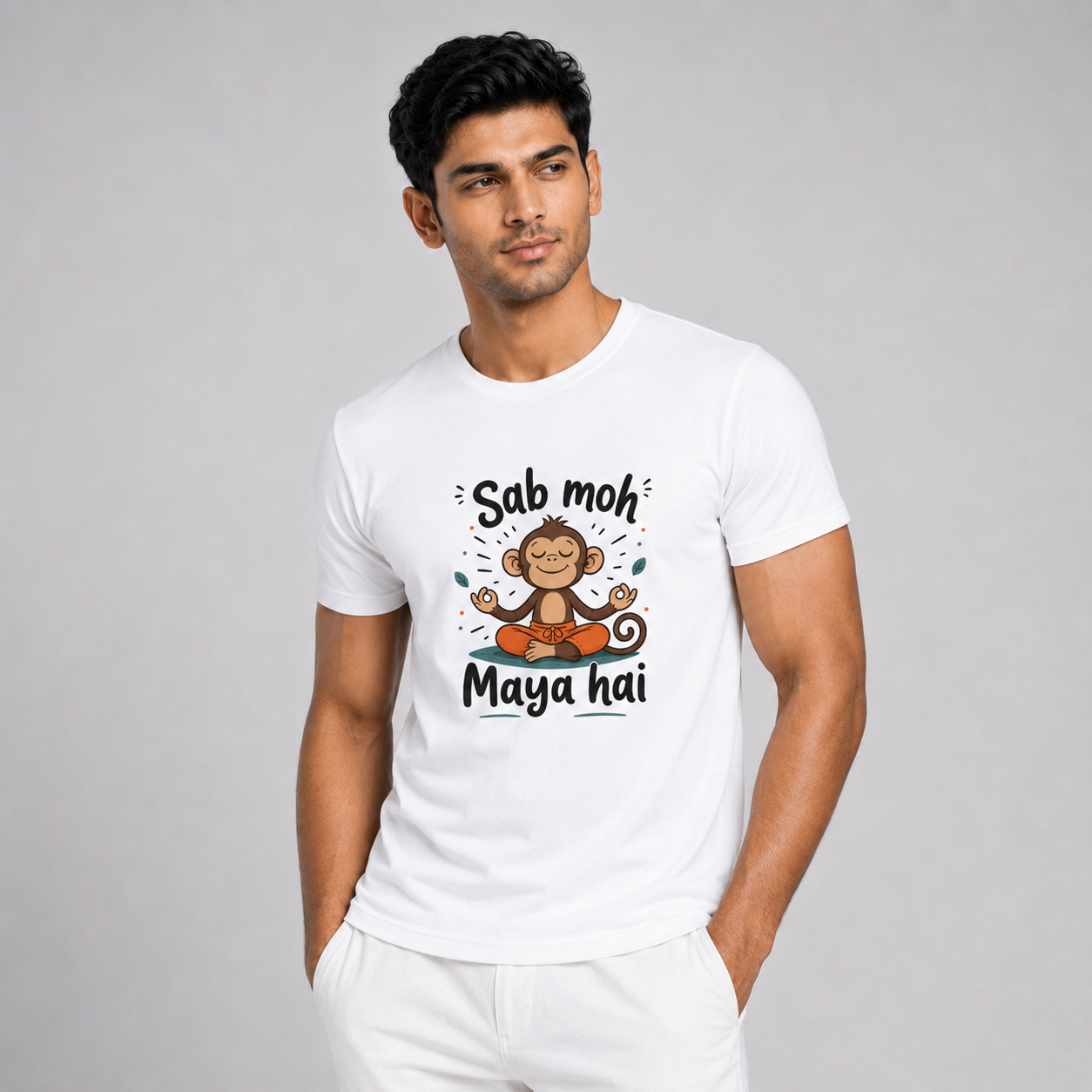 Sab Moh Maya Hai: Cotton Yoga T-Shirt