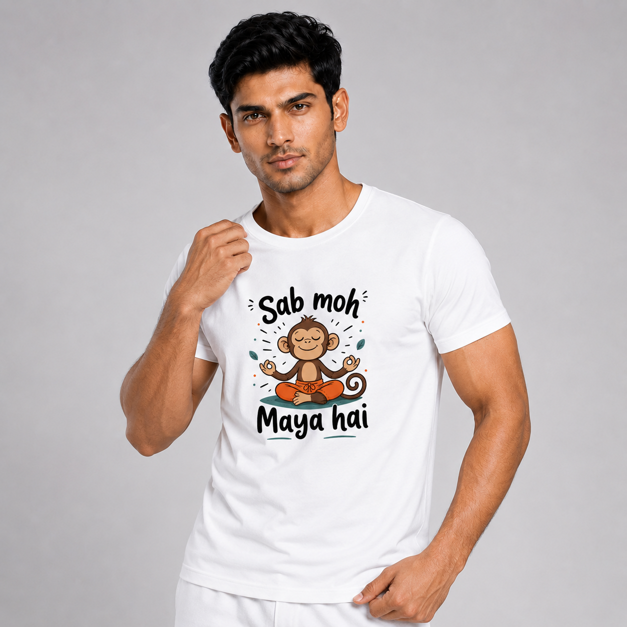 Sab Moh Maya Hai: Cotton Yoga T-Shirt