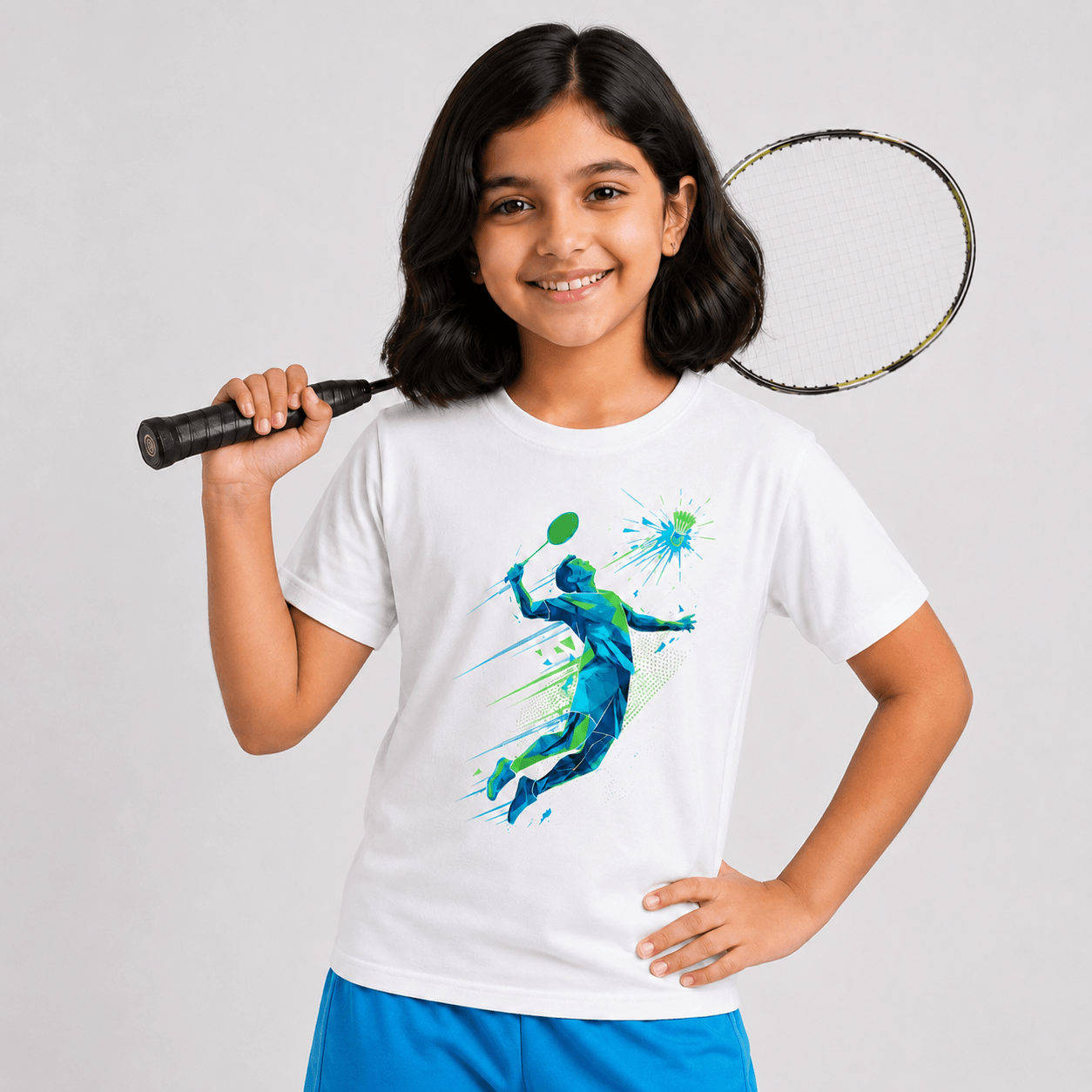 Aero Smash: Cotton Badminton T-Shirt
