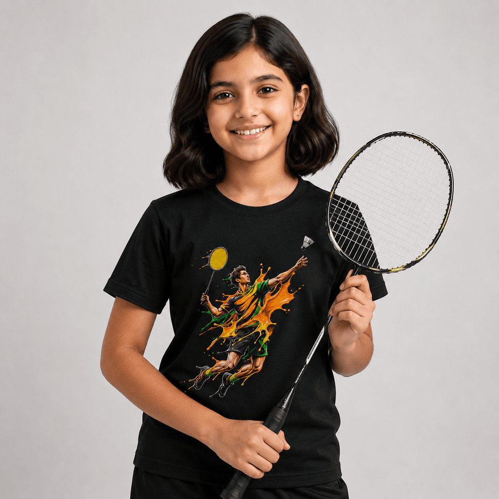 Paint Smash: Cotton Badminton T-Shirt