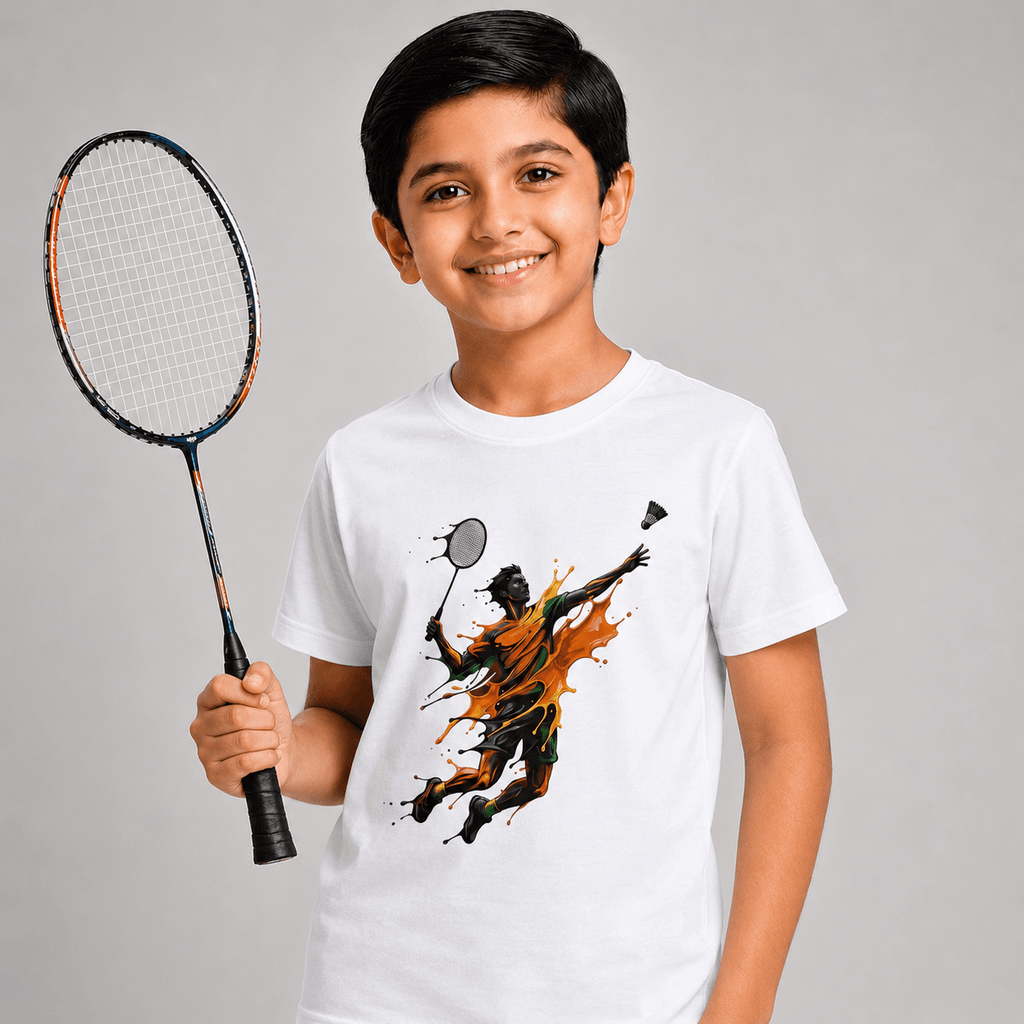 Paint Smash: Cotton Badminton T-Shirt