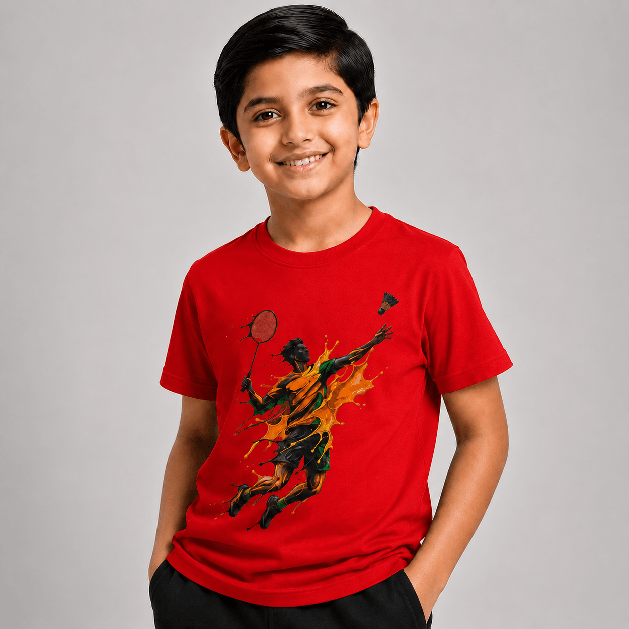 Paint Smash: Cotton Badminton T-Shirt