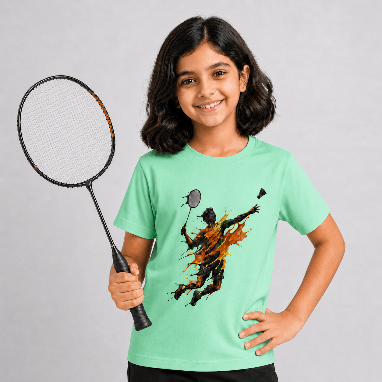 Paint Smash: Cotton Badminton T-Shirt