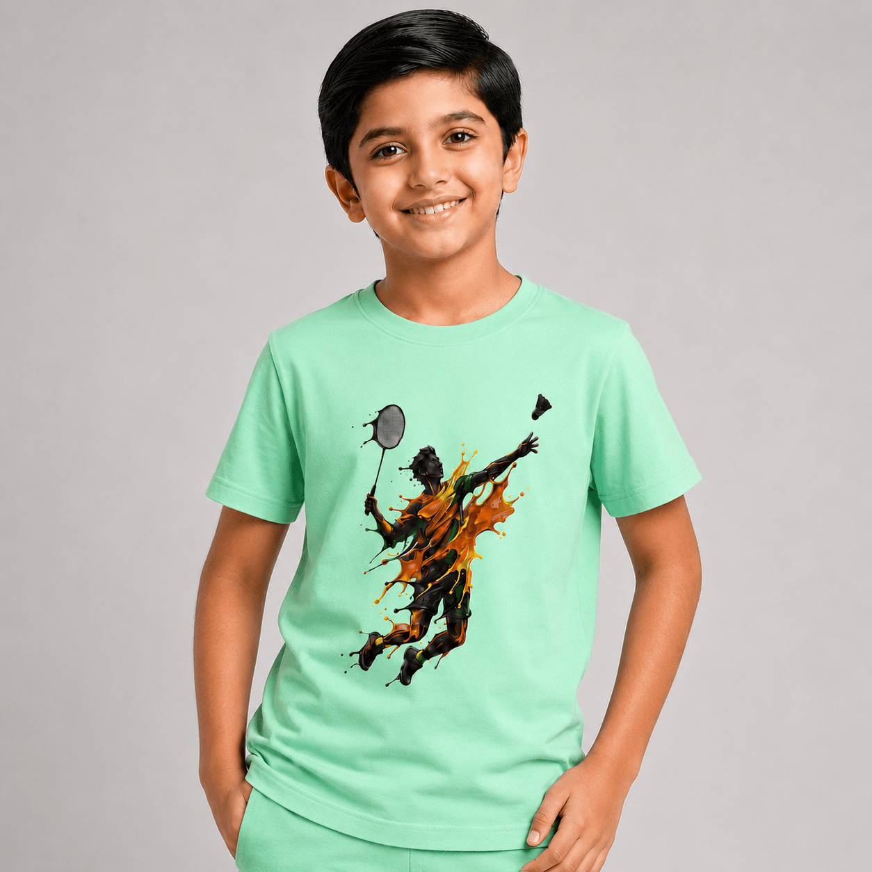 Paint Smash: Cotton Badminton T-Shirt
