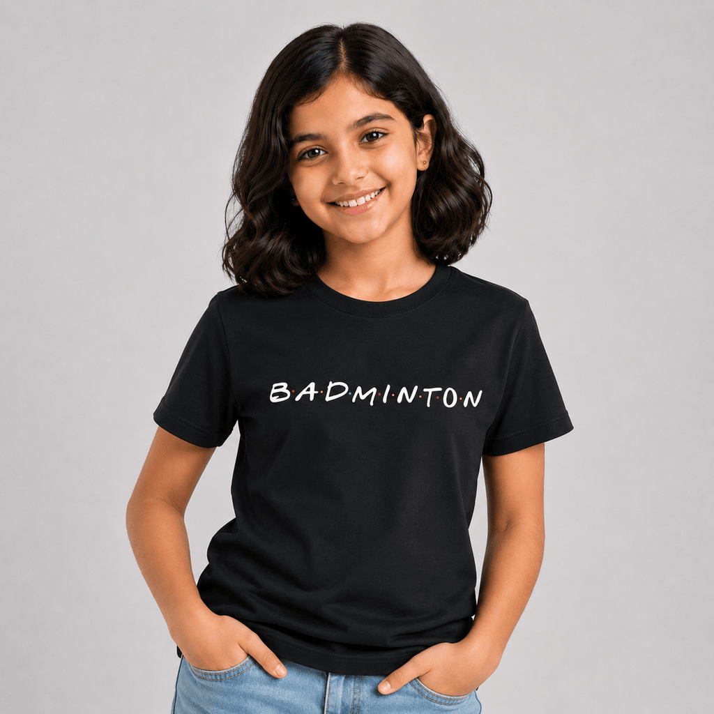 Badminton Doodle: Cotton Badminton T-Shirt