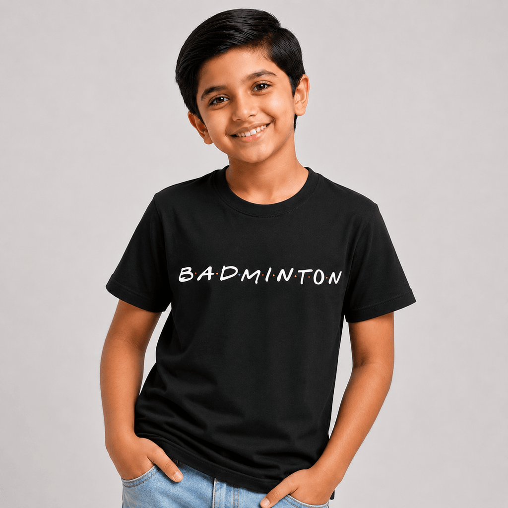 Badminton Doodle: Cotton Badminton T-Shirt