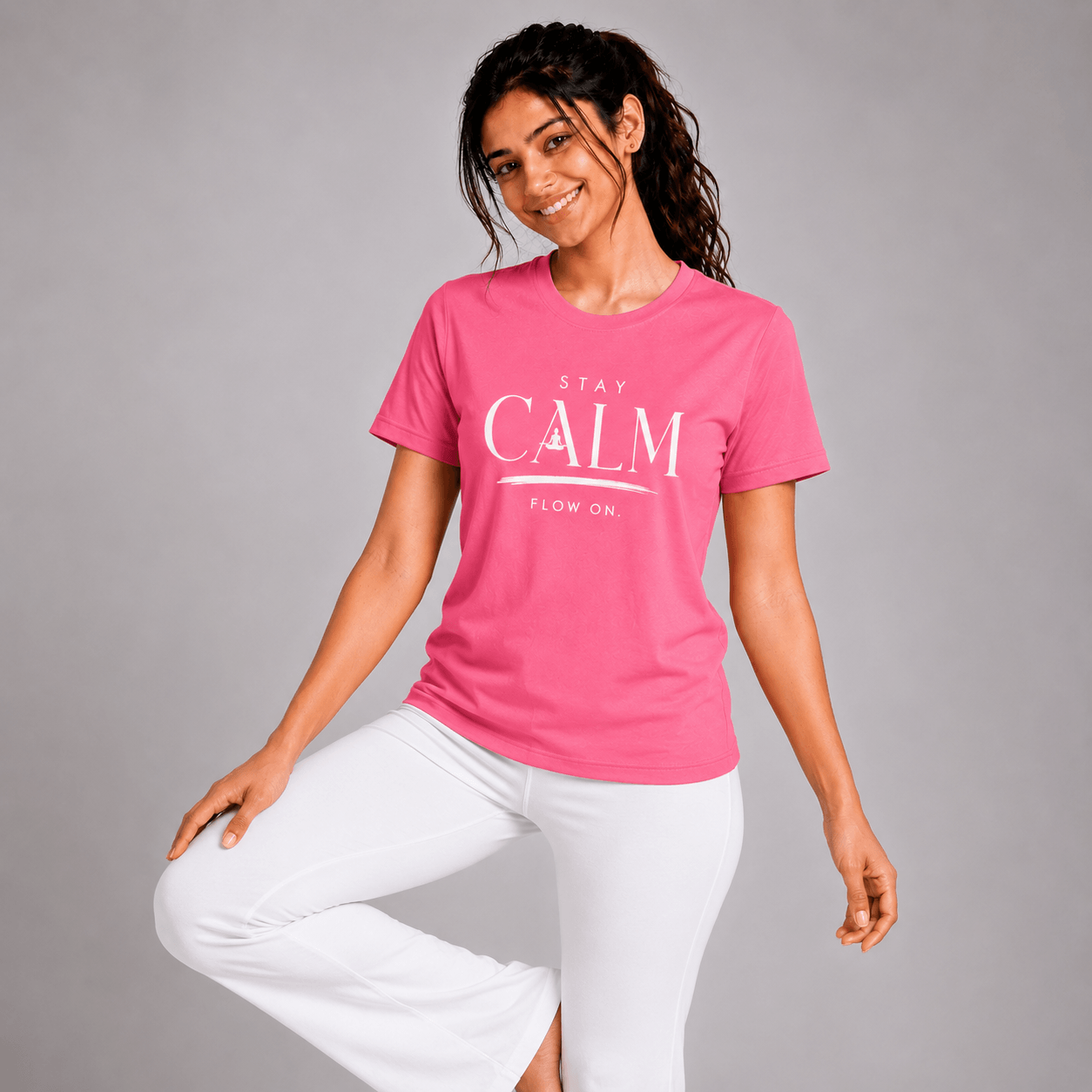 Calm Aura: Cotton Yoga T-Shirt