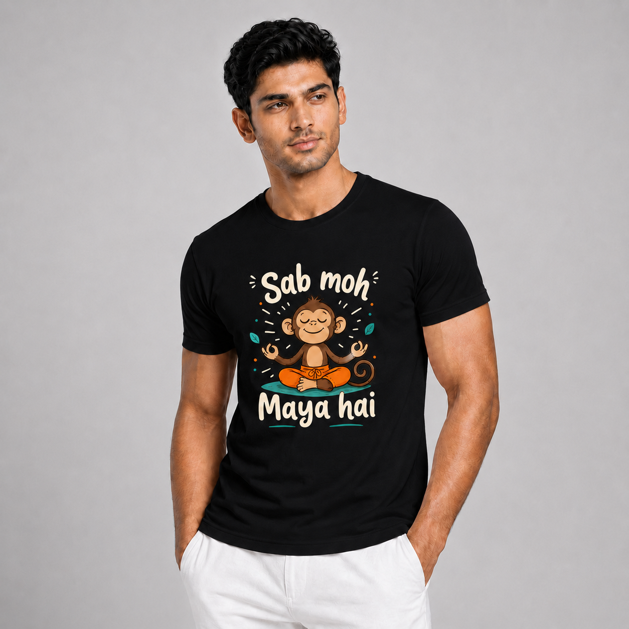 Sab Moh Maya Hai: Cotton Yoga T-Shirt
