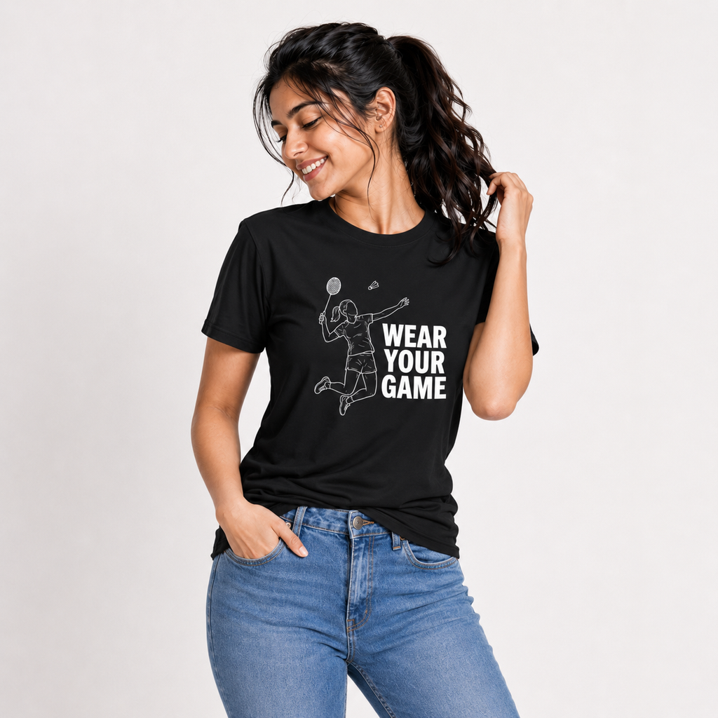Action Mode: Cotton Badminton T-Shirt
