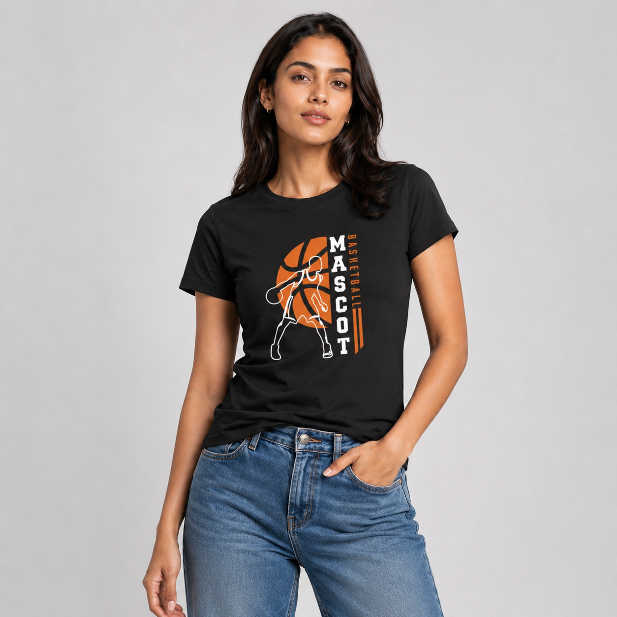 Mascot: Cotton Basketball T-Shirt