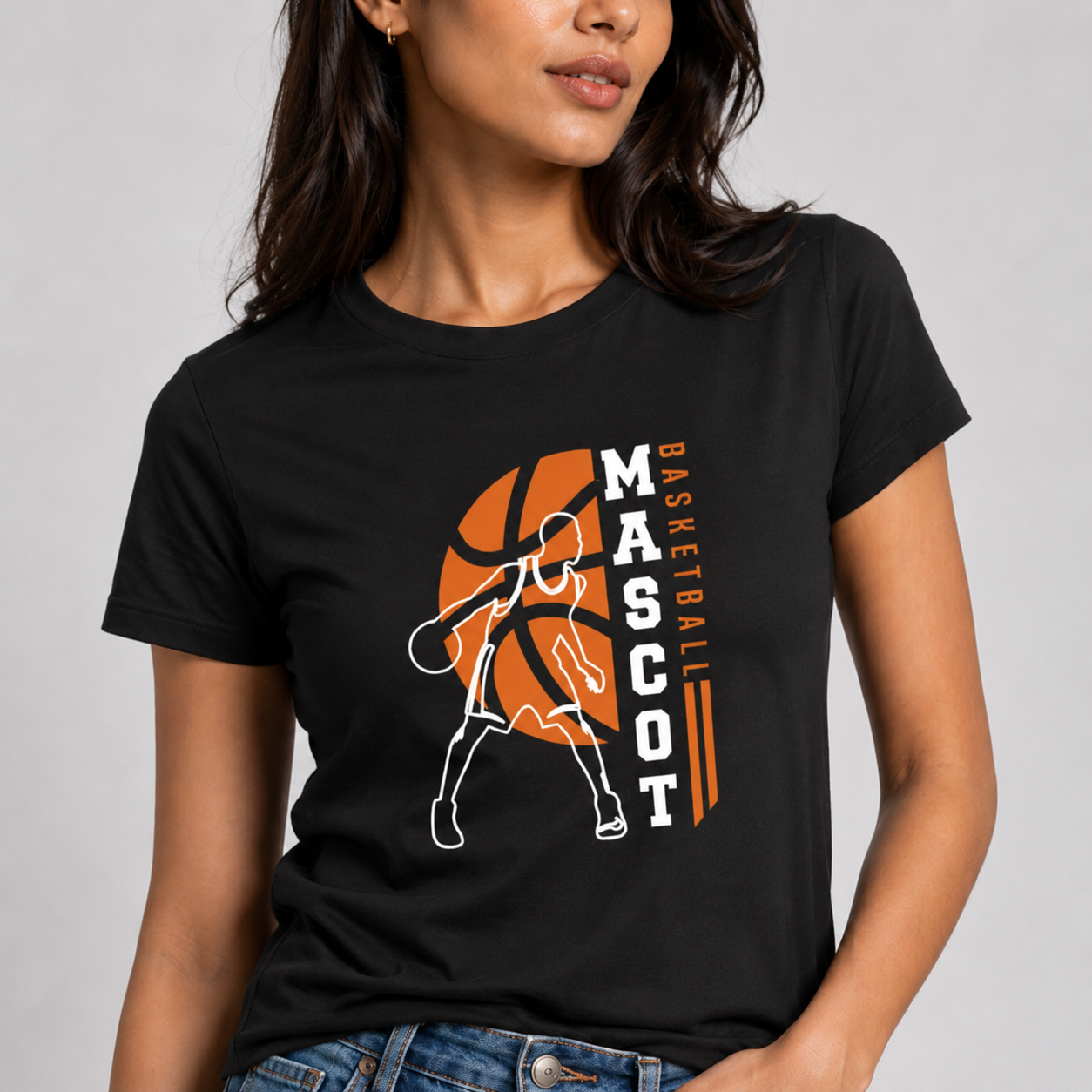 Mascot: Cotton Basketball T-Shirt