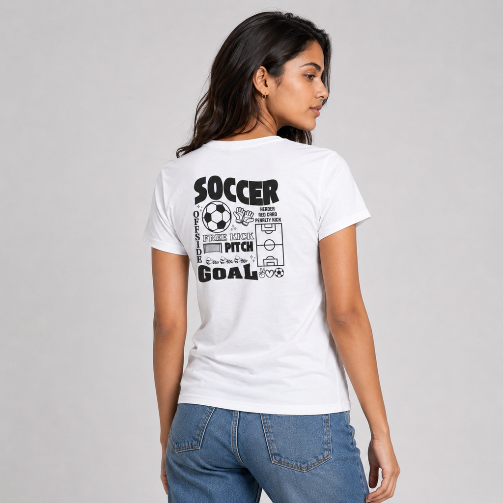 Soccer Doodle: Cotton Football T-Shirt