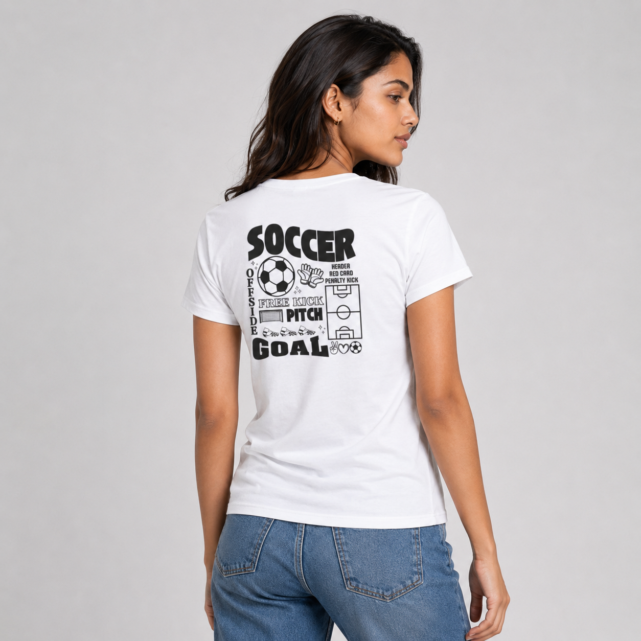 Soccer Doodle: Cotton Football T-Shirt