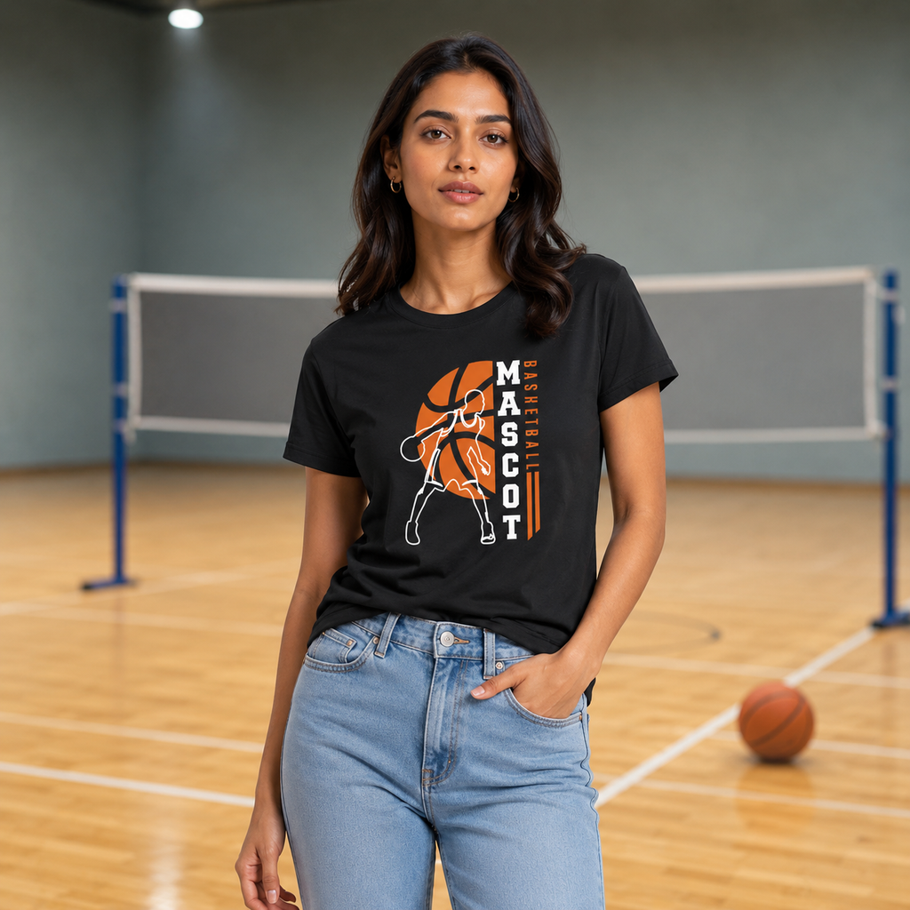 Mascot: Cotton Basketball T-Shirt