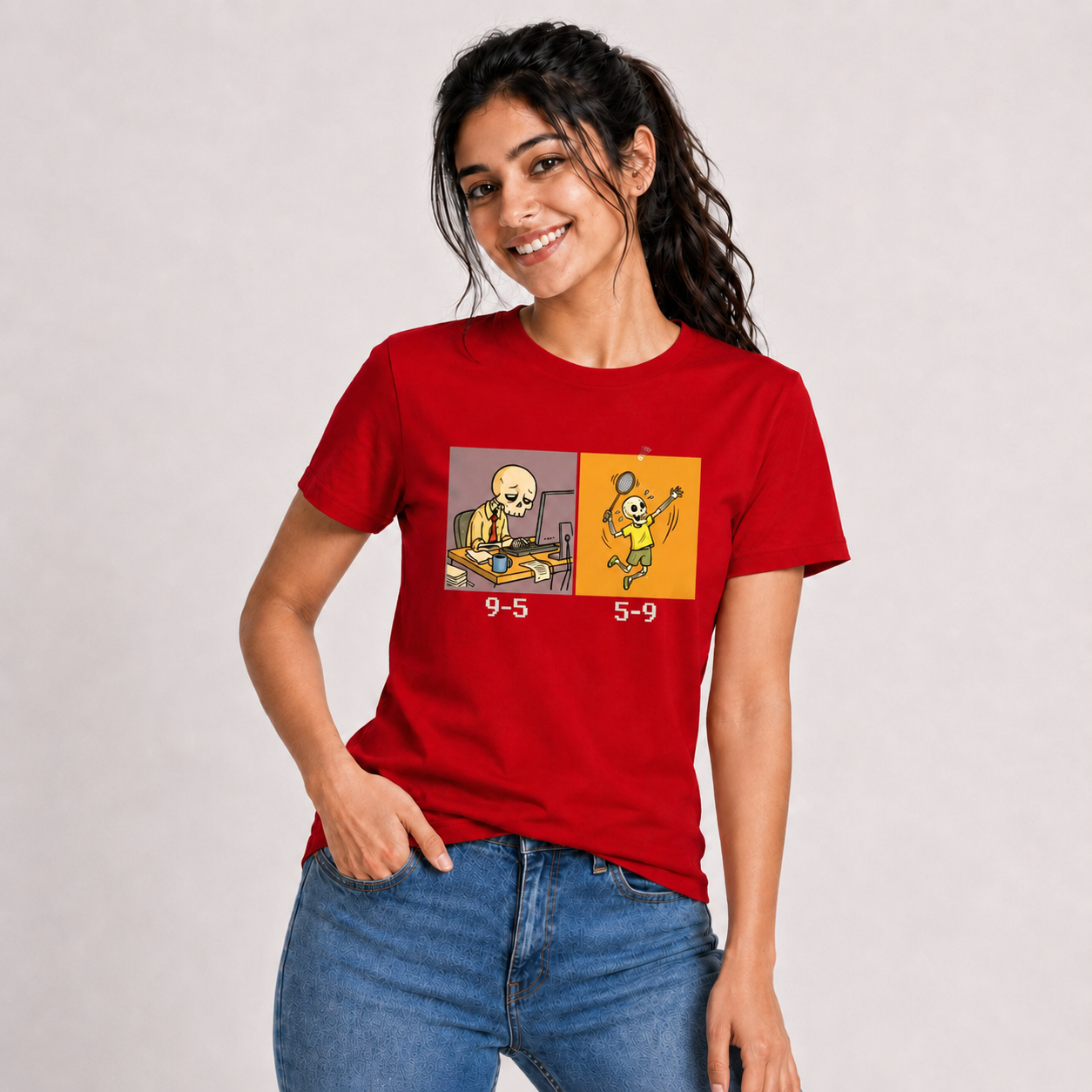 Escape Mode: Cotton Badminton T-Shirt