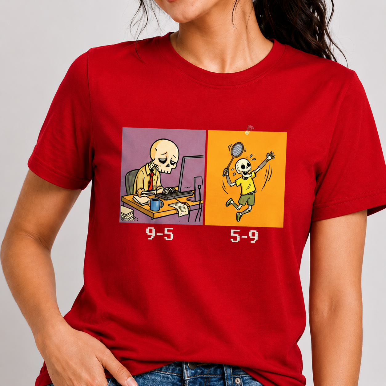 Escape Mode: Cotton Badminton T-Shirt