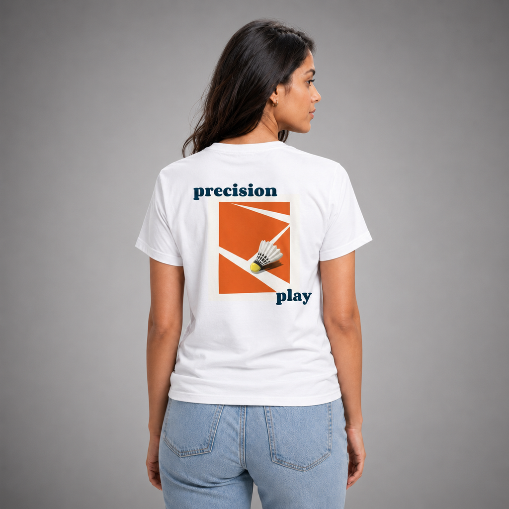 Precision Play: Cotton Badminton T-Shirt