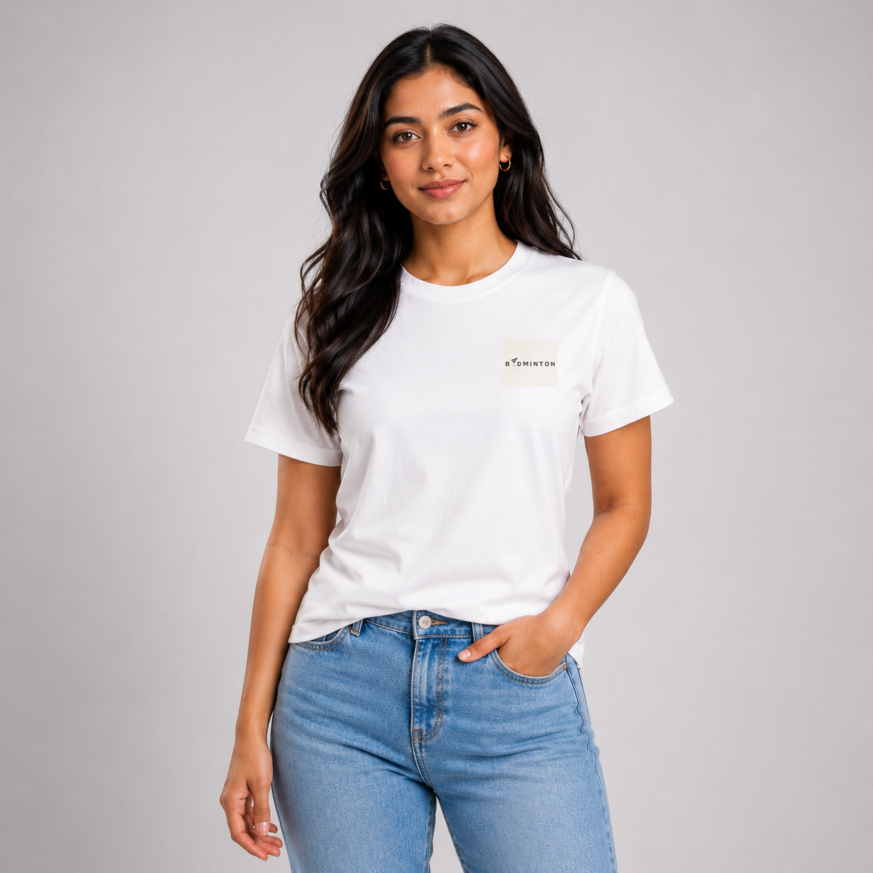 Precision Play: Cotton Badminton T-Shirt