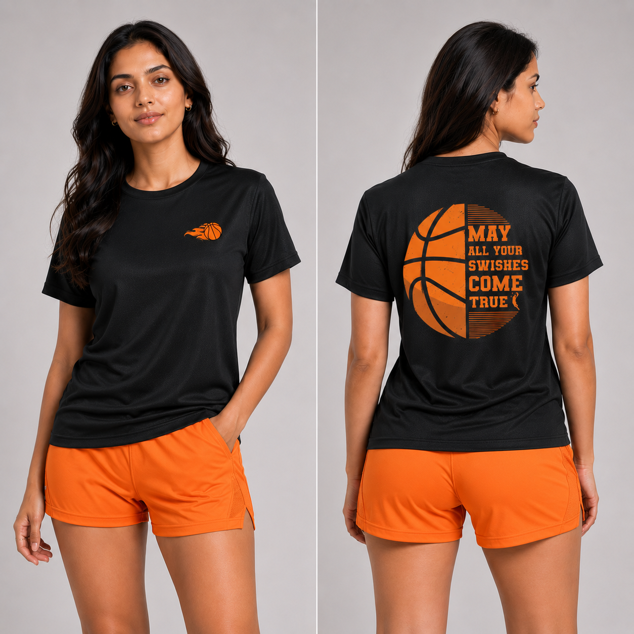 Fire Basketball: Dry-fit Basketball T-Shirt