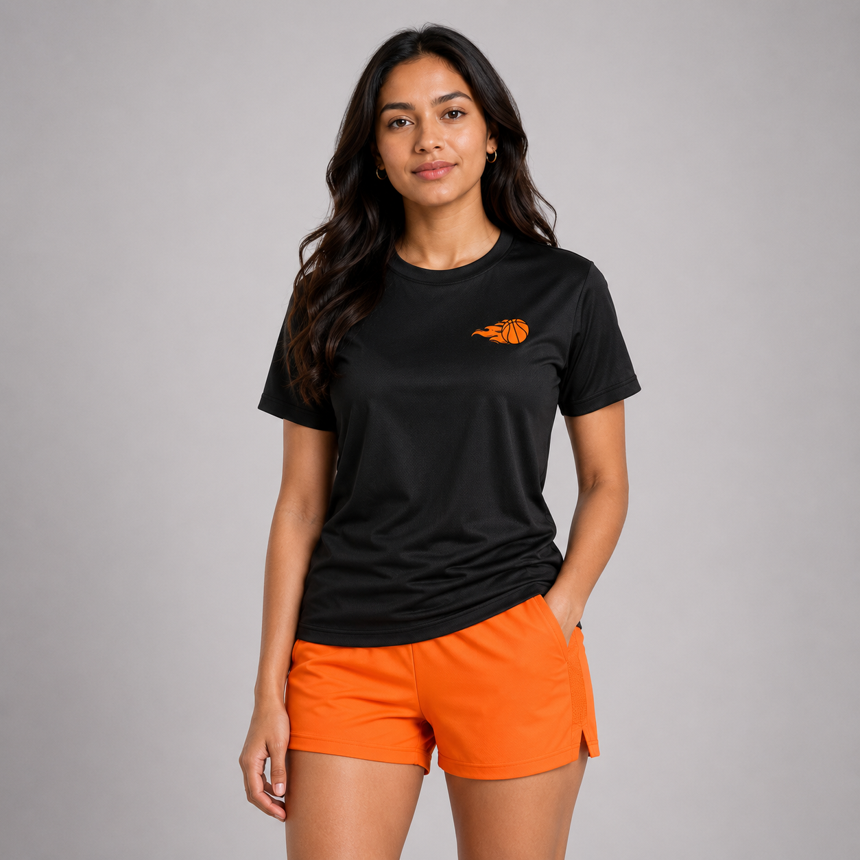 Fire Basketball: Dry-fit Basketball T-Shirt