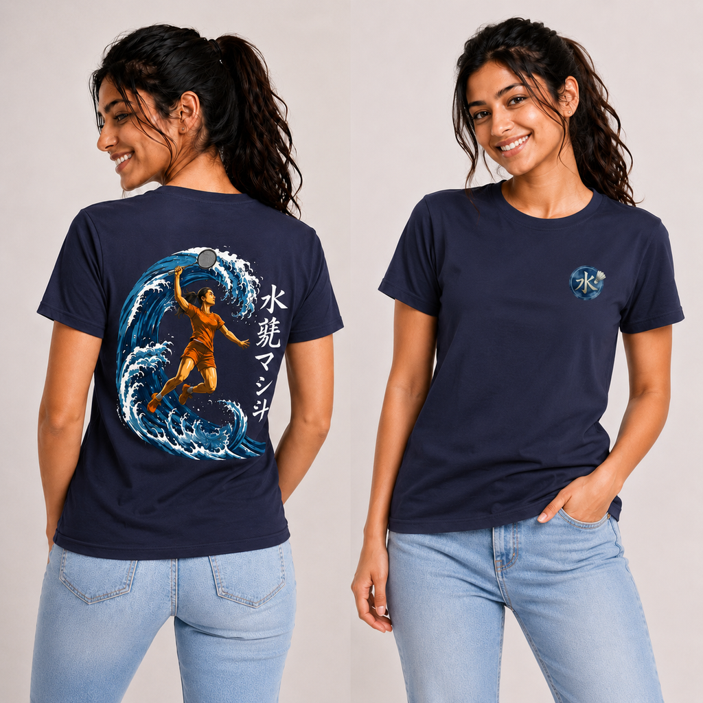 Water Anime: Cotton Badminton T-Shirt
