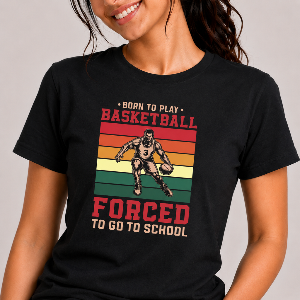 Retro Style: Cotton Basketball T-Shirt