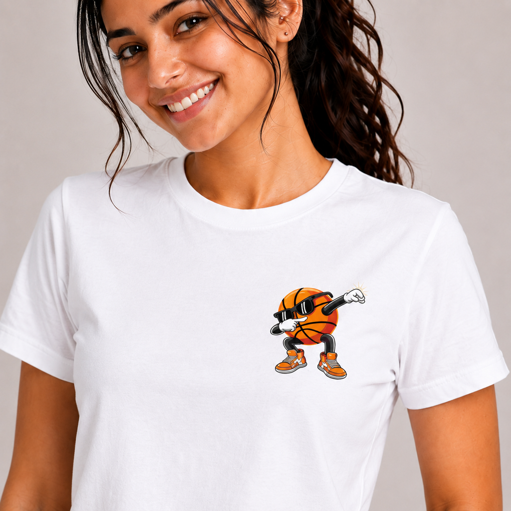 Net the Hoop: Cotton Basketball T-Shirt