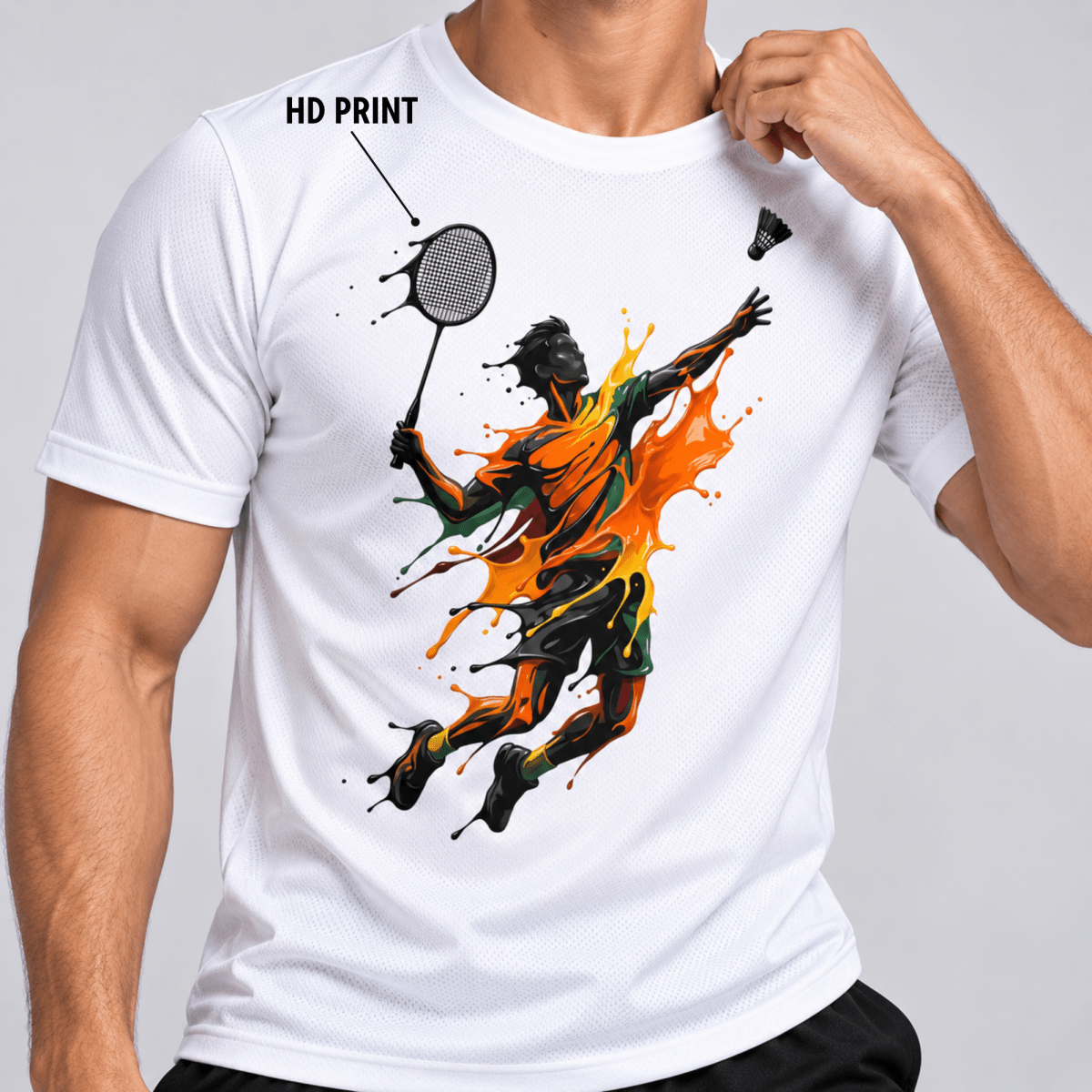 Paint Smash: Dry-fit Badminton T-Shirt | Dry-fit | Arteeq
