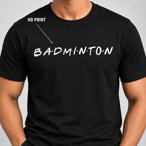 Badminton Doodle: Cotton Badminton T-Shirt | Cotton | Arteeq