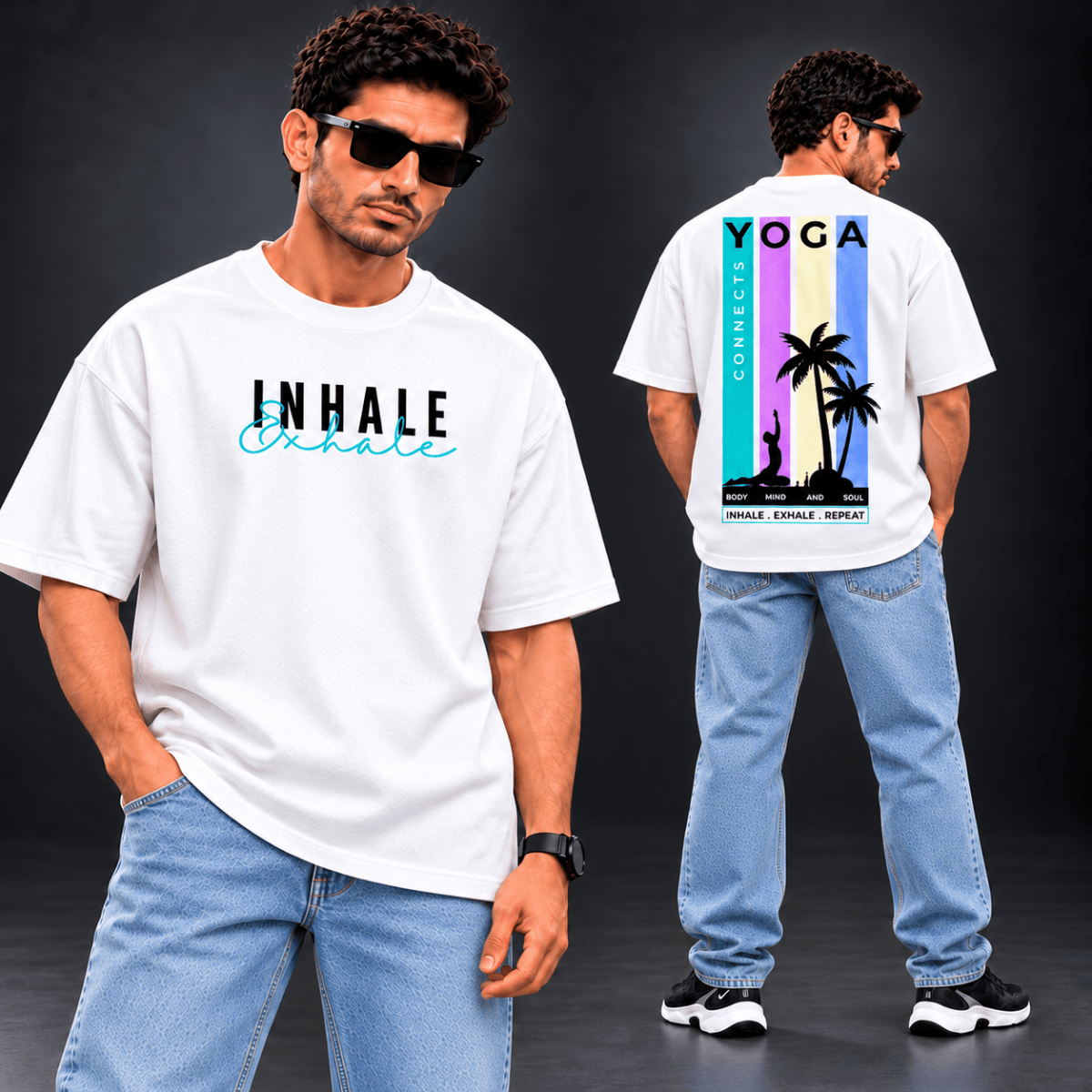Inhale Exhale: Oversized Yoga T-Shirt | Oversized | Arteeq